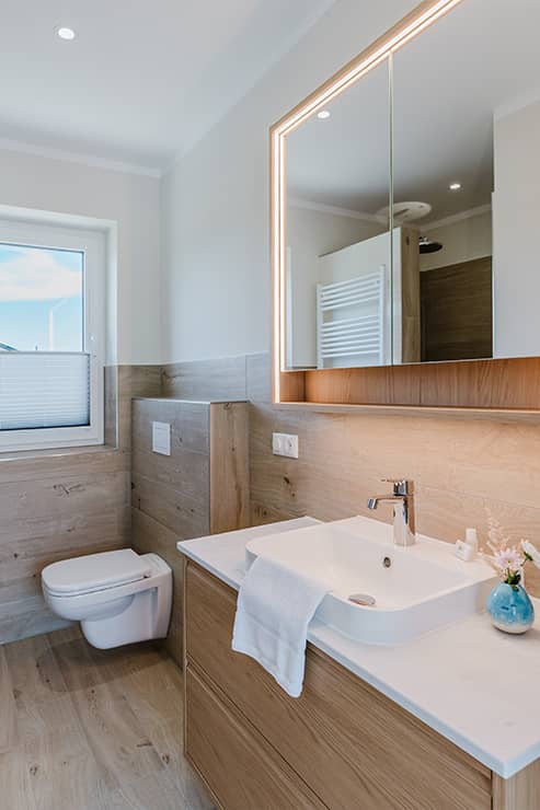 Büdl'farm Wohlfühlhütte XL - Badezimmer